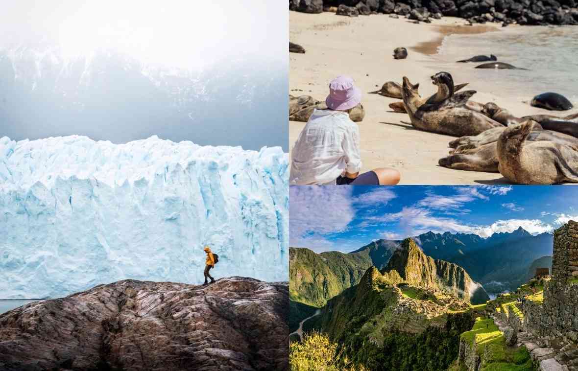 Perito Moreno Glacier, Argentina | Pikaia Lodge, Galapagos | Machu Picchu, Peru 