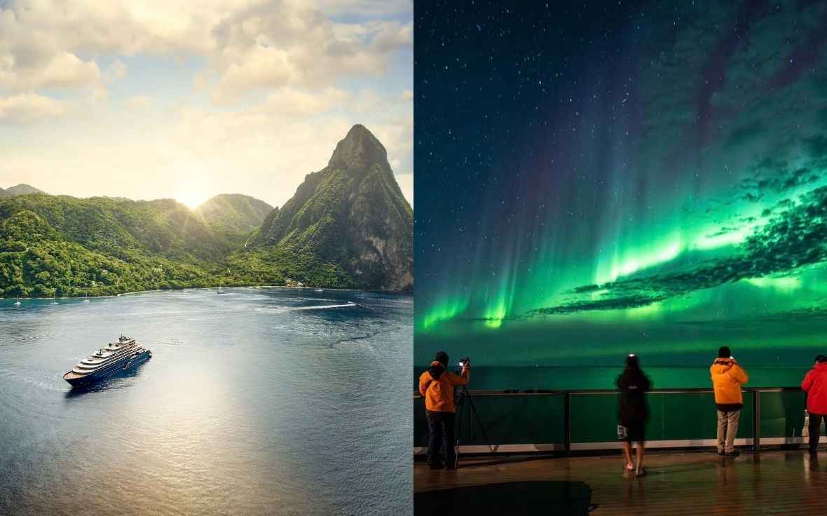 St Lucia and Northern Lights